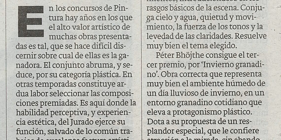 La prensa escrita opina sobre nuestra exposición de Pintura en el Centro Cultural Gran Capitán
